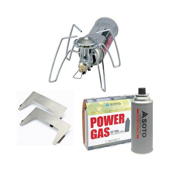 SOTO レギュレーターストーブ+パワーガス+専用ウインドスクリーン【3点セット】 ST-310 ガス式