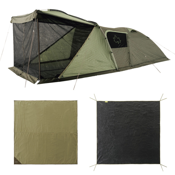 ロゴス(LOGOS) LOGOS テントチャレンジセットneos PANELダブルリビングドーム XL-BJ 71809561 ツールームテント