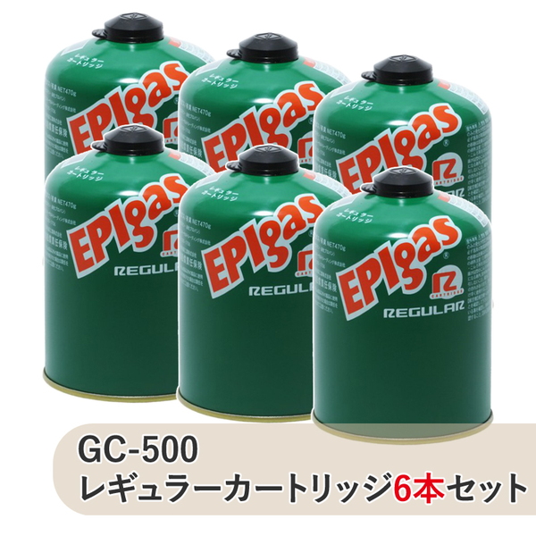 EPI(イーピーアイ) GC-500レギュラーカートリッジ 6本セット G-7002 キャンプ用ガスカートリッジ