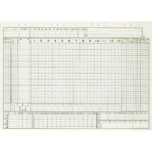 成美堂 野球(保存版)補充用紙 スコアブック SBD-9107