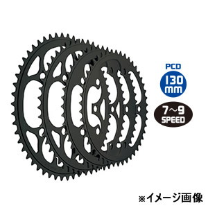 タイオガ 自転車用品 チェーンリング(5アーム用) PDC130mm サイクル/自転車 52T ブラック