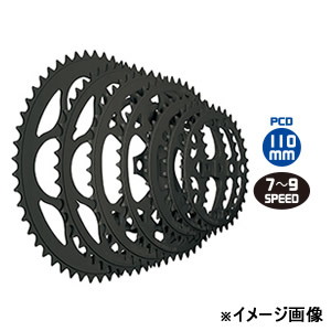 タイオガ 自転車用品 チェーンリング(5アーム用) PDC110mm サイクル/自転車 50T ブラック