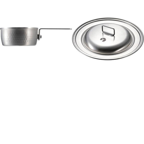 キャプテンスタッグ(CAPTAIN STAG) 【2点セット】キャンピング雪平鍋 15cm+キャンピング雪平鍋 15･18cm用蓋 UH-4209+UH-4211 鍋&ザル