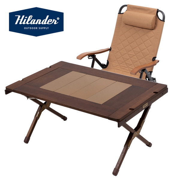 Hilander(ハイランダー) 【お得なセット】シェフテーブルlight 90+クライマックスローチェアSTセット HCJ-015+HCS-010 キャンプテーブル