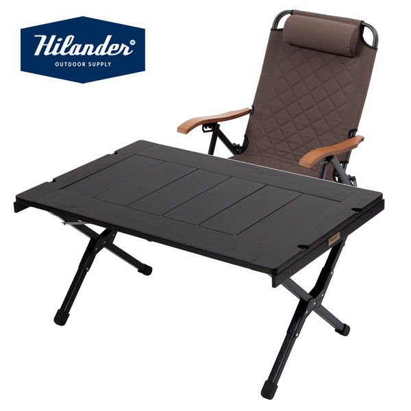 Hilander(ハイランダー) 【お得なセット】シェフテーブルlight 90+クライマックスローチェアSTセット HCJ-016+HCS-011 キャンプテーブル