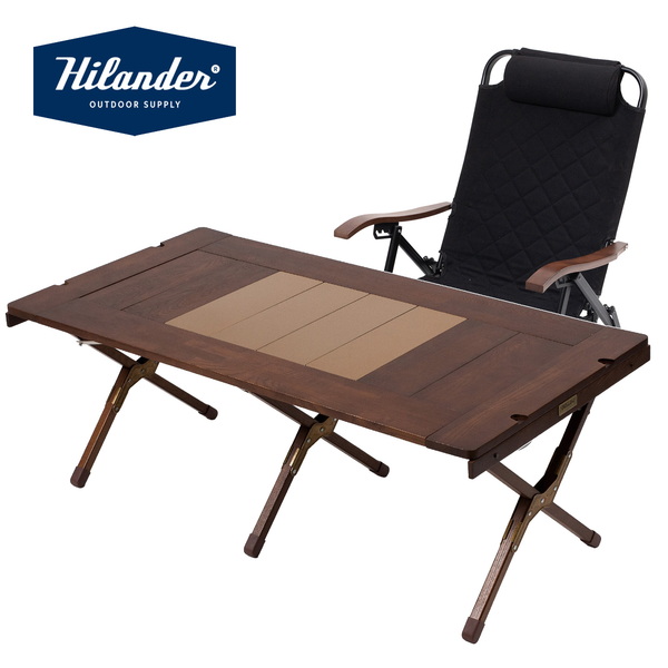 Hilander(ハイランダー) 【お得なセット】シェフテーブルlight 120+クライマックスローチェアALセット HCJ-018+HCT-044 キャンプテーブル