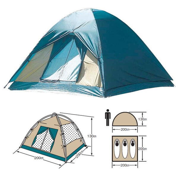 キャプテンスタッグ(CAPTAIN STAG) 【2個セット】クレセント3人用ドームテント M-3105 ファミリードームテント