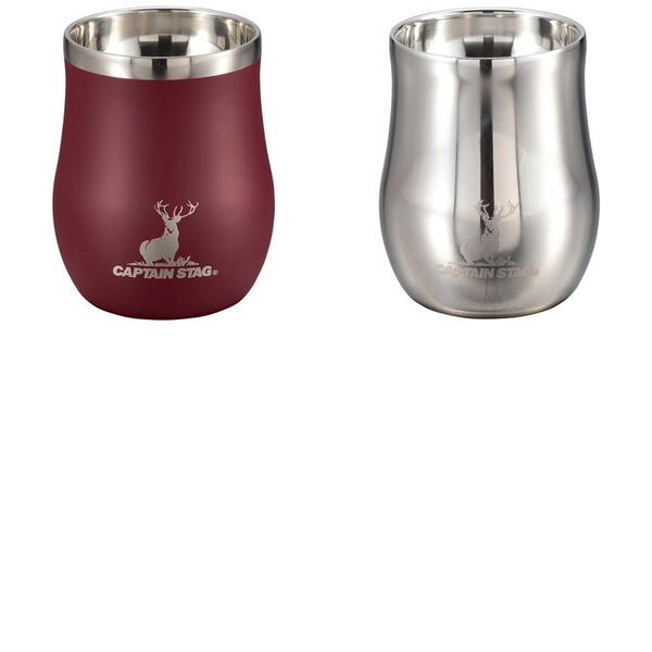 キャプテンスタッグ(CAPTAIN STAG) 【2点セット】「香る」真空二重タンブラー240 UE-3577+UE-3570 ステンレス製マグカップ