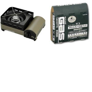 キャプテンスタッグ(CAPTAIN STAG) 【2点セット】ウインドブレイク カセットコンロJr+ガスカセットボンベ3本パック UF-31+M-7621