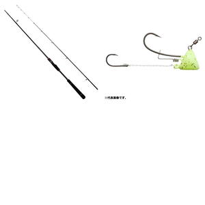 ナチュラム 一つテンヤ朱天245(2ピース)+紅牙タイカブラSS+エビロック4個セット 07345821