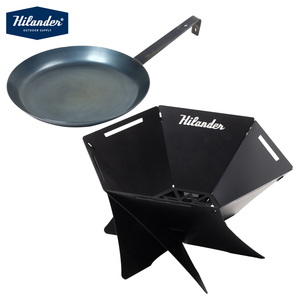 Hilander(ハイランダー) 【お得なセット】六花焚き火フライパン26cm+焚き火台 六花(りっか)Black Edition HCF-012F+HCS-005