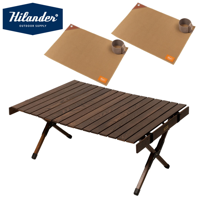 Hilander(ハイランダー) 【お得なセット】ウッドロールトップテーブル