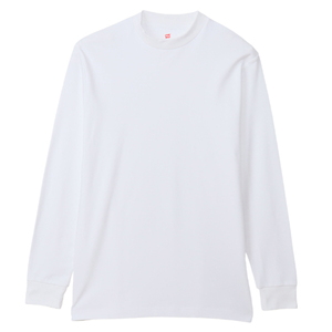 Hanes(ヘインズ) CREW NECK L/S L ホワイト HM4A204-010 Hanes(ヘインズ) CREW NECK L/S L ホワイト HM4A204-010