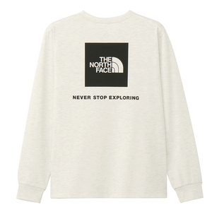 THE NORTH FACE(ザ・ノース・フェイス) ロングスリーブバックスクエアロゴティー ウィメンズ M ホワイトミックスグレー(WX)(25春夏) NTW32442 THE NORTH FACE(ザ・ノース・フェイス) ロングスリーブバックスクエアロゴティー ウィメンズ M ホワイトミックスグレー(WX)(25春夏) NTW32442