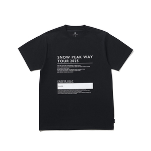 スノーピーク(snow peak) SPW Tour 2025 T-Shirt L BLACK(25春夏) TS-25SU10204019 スノーピーク(snow peak) SPW Tour 2025 T-Shirt L BLACK(25春夏) TS-25SU10204019
