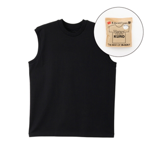 Hanes(ヘインズ) 【25春夏】1P KURO SLEEVELESS S ブラック HM3B202 Hanes(ヘインズ) 【25春夏】1P KURO SLEEVELESS S ブラック HM3B202