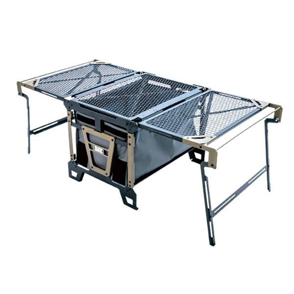 ネイチャートーンズ(NATURE TONES) サイドアップボックス&テーブル ファブリック Lサイズ RUGGED MODEL SBT-FR-L-SB/BR キャンプテーブル