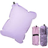 KAKURI(カクリ) パステルカラー インフレーターピロー 枕 クッション パープル 自動膨張 リバーシブル 収納袋付き 89240 ざぶとん