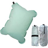 KAKURI(カクリ) パステルカラー インフレーターピロー 枕 クッション グリーン 自動膨張 リバーシブル 収納袋付き 89241 ざぶとん