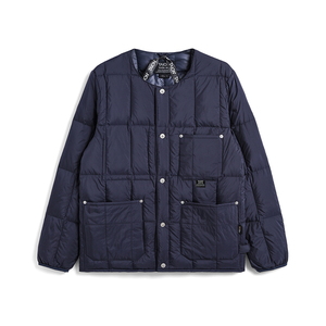 タイオン(TAION) ワーク クルーネック ダウンジャケット TAION-104BWK