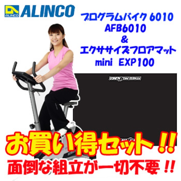 アルインコ(ALINCO) アルインコ プログラムバイクAFB6010×エクササイズフロアマット mini EXP100 セット AFB6010  EXP100｜アウトドア用品・釣り具通販はナチュラム