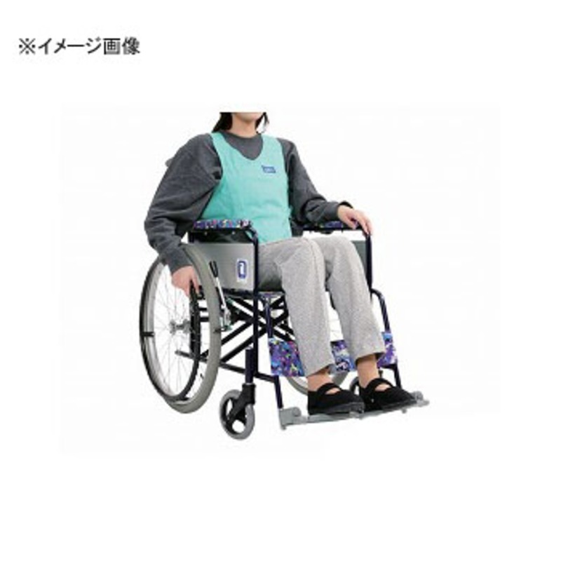 車いす用ワンタッチベルト　キーパーII　グリーン×イエロー フットマーク aso 0-2446-51 医療・研究用機器 0-2446-51 車いす用ワンタッチベルト キーパーII グリーン×イエロー