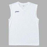 アシックス(asics) ノースリーブシャツ L･0145(ホワイト×ブルー) XS6526 半袖･半端袖アンダーシャツ(メンズ)