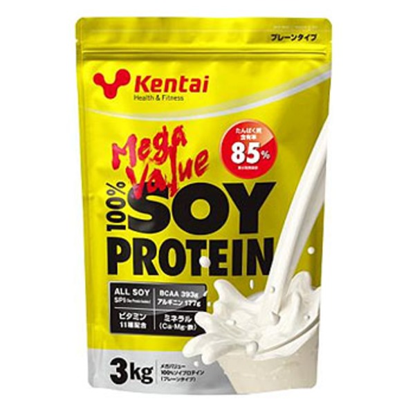 Kentai(健康体力研究所) メガバリュー100% ソイプロテイン プレーンタイプ K1300 植物系(大豆)