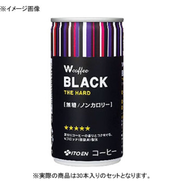 伊藤園 W ブラック 缶 1ケース (190g×30本)   無糖コーヒー