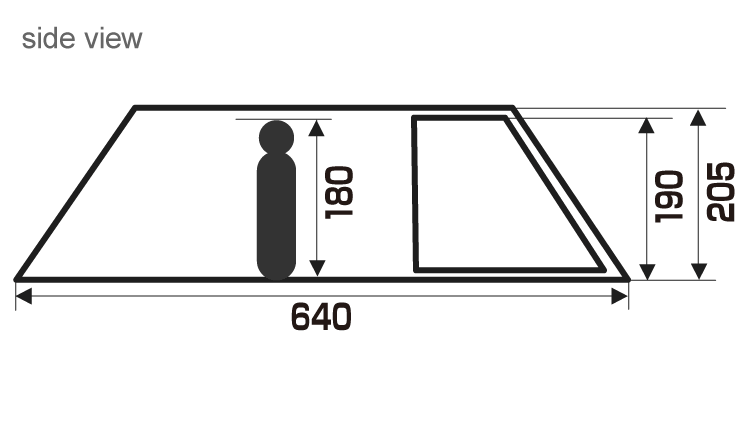 エアートンネルルーミィの側面図