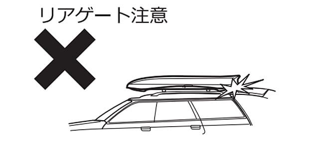 リアゲートの開閉には注意