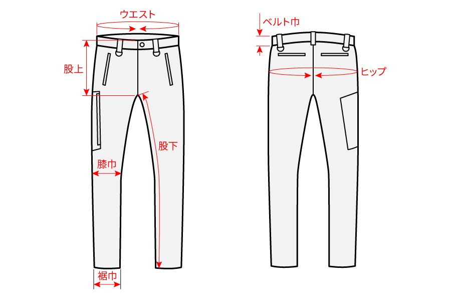 Hilander（ハイランダー） D-KAN パンツ サイズ表