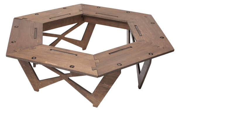 プライウッドヘキサゴンテーブル Plywood Hexagon Table