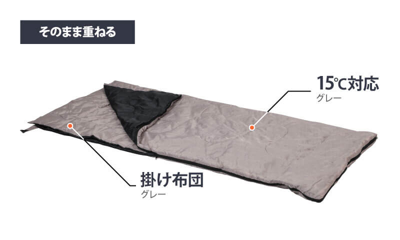 2in1 洗える4シーズンシュラフ 2 in 1 Schlaf