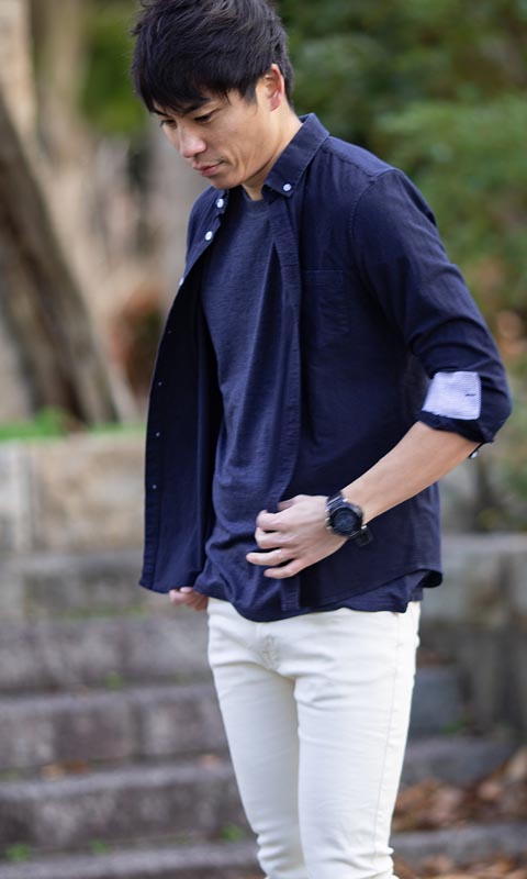 【 TOWN STYLE 】着用：ネイビー（Lサイズ）
