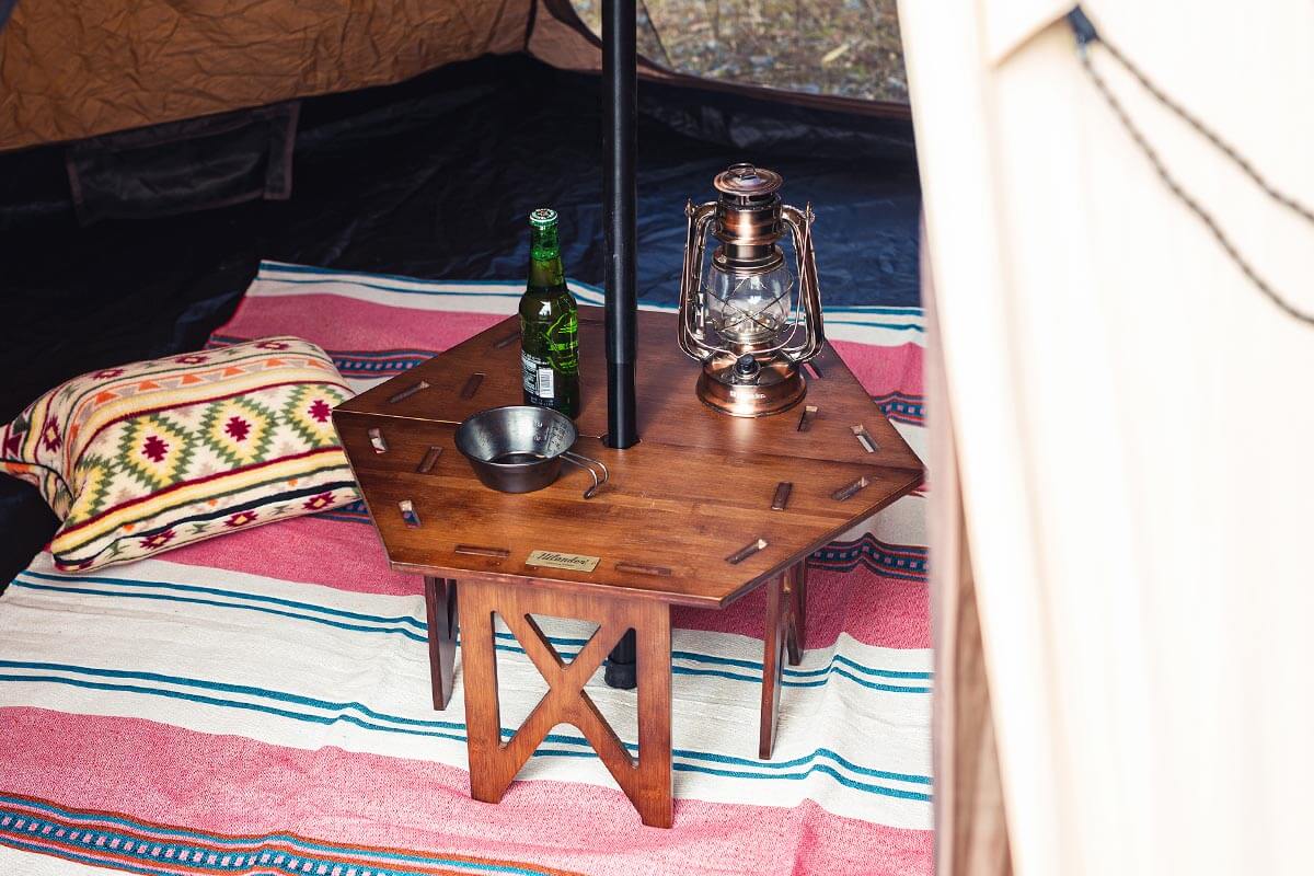 ワンポールテント用のミニテーブルにも使えます