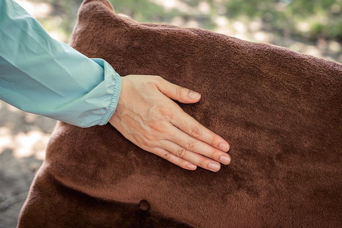 肌に優しい、フワフワした触り心地