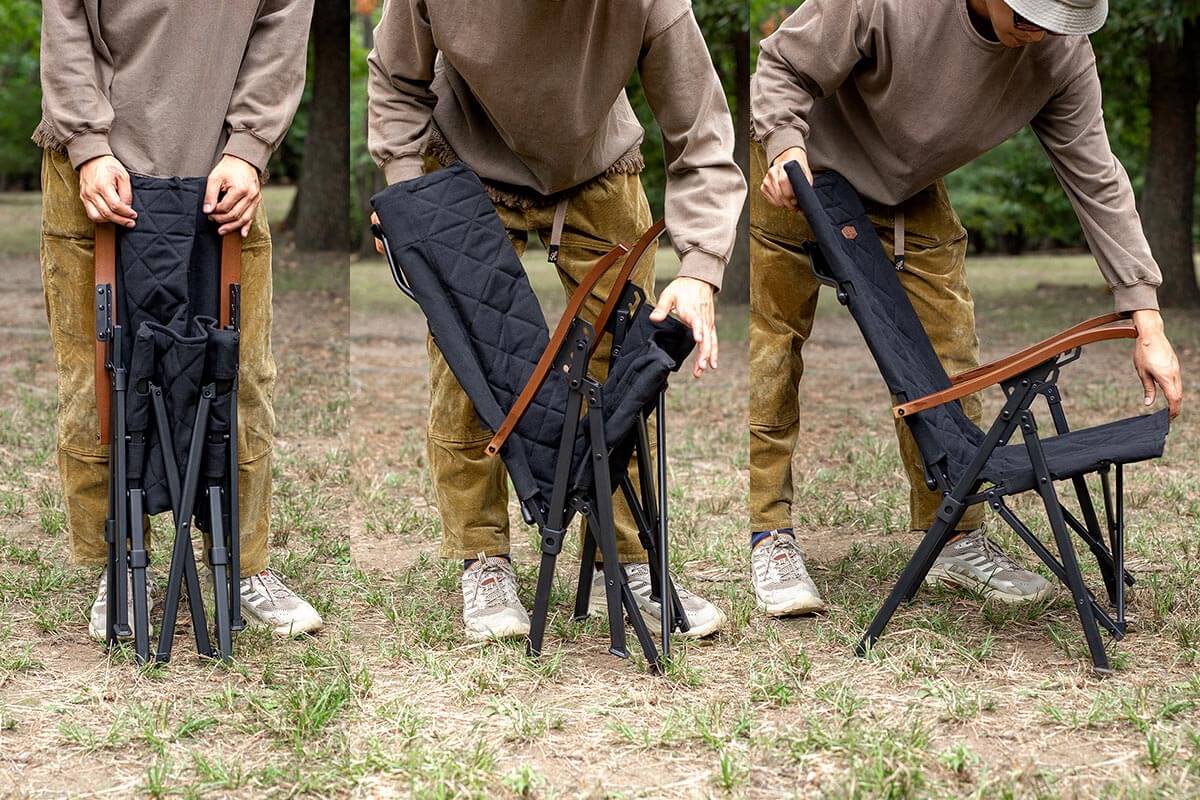 持ち運びやすいリクライニングチェアが登場