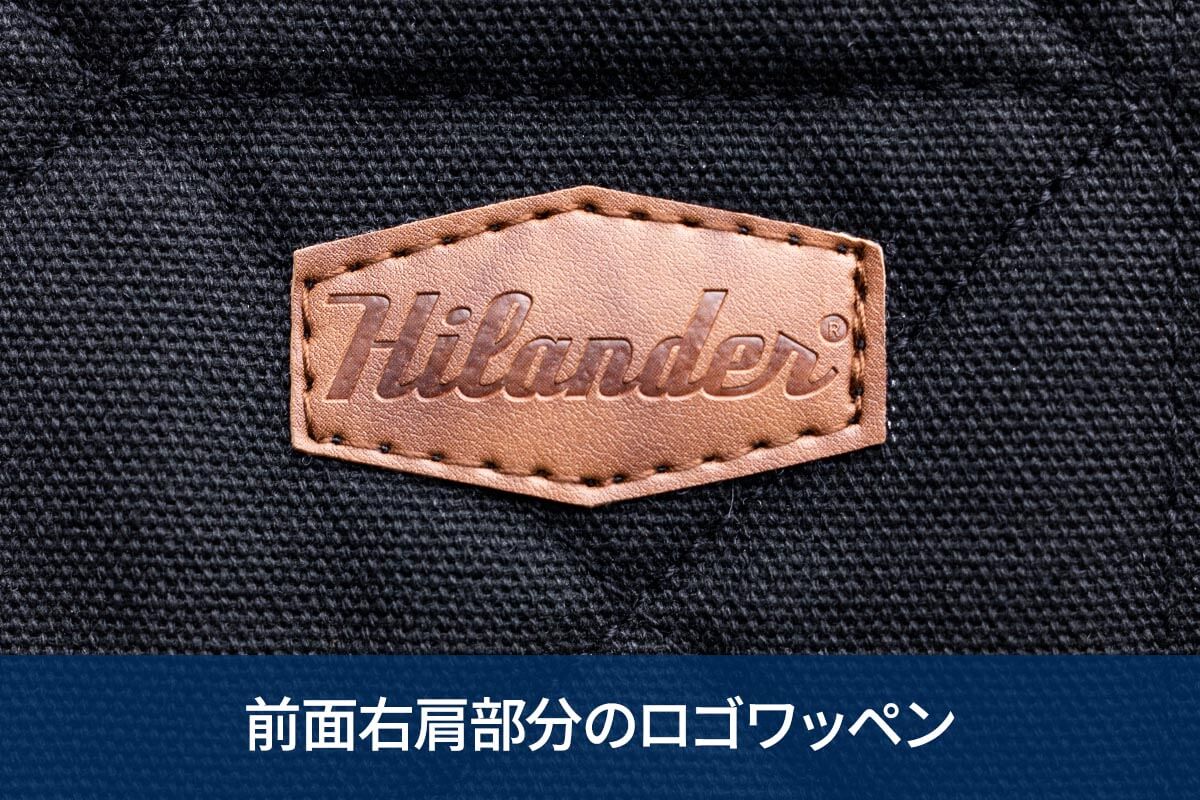 背面右肩部分のロゴワッペン