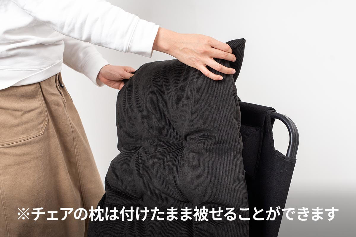 被せてドローコードで固定するだけの簡単装着