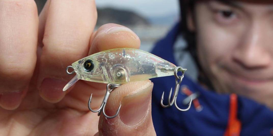 プラグと呼ばれる固いプラスチック製の魚を模したルアーは使う釣法