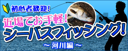 初心者歓迎！近場でお手軽！シーバスフィッシング！～河川編～