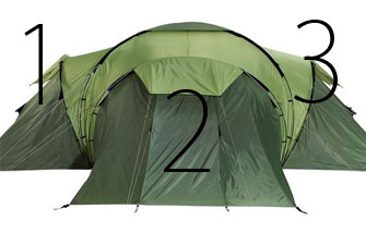 Quechua(ケシュア) T6.3 FAMILY TENT 521033-8056334｜アウトドア用品