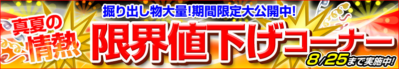 �@��o�������!���Ԍ������J��! �^�Ă̏�M ���E�l�����R�[�i�[ 8/25�܂Ŏ��{��!